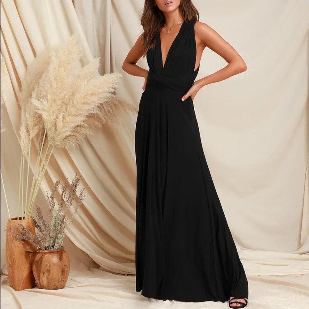 LULUS • Tricks of the Trade Maxi Dress | Black